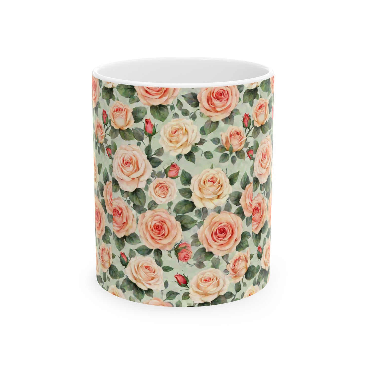 Roses, Ceramic Mug, (11oz) 0$ S&H