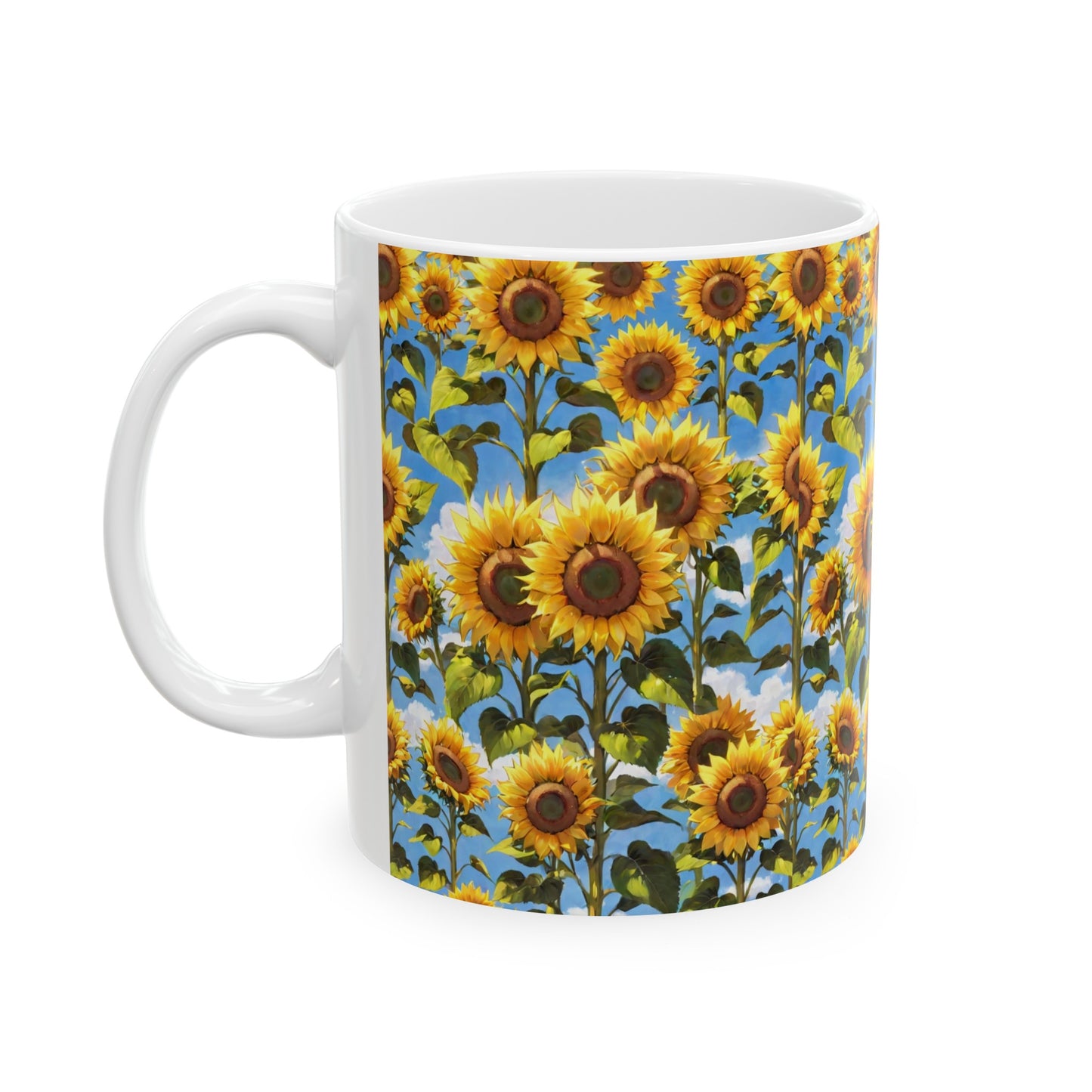 Sunflower, Ceramic Mug, (11oz) 0$ S&H