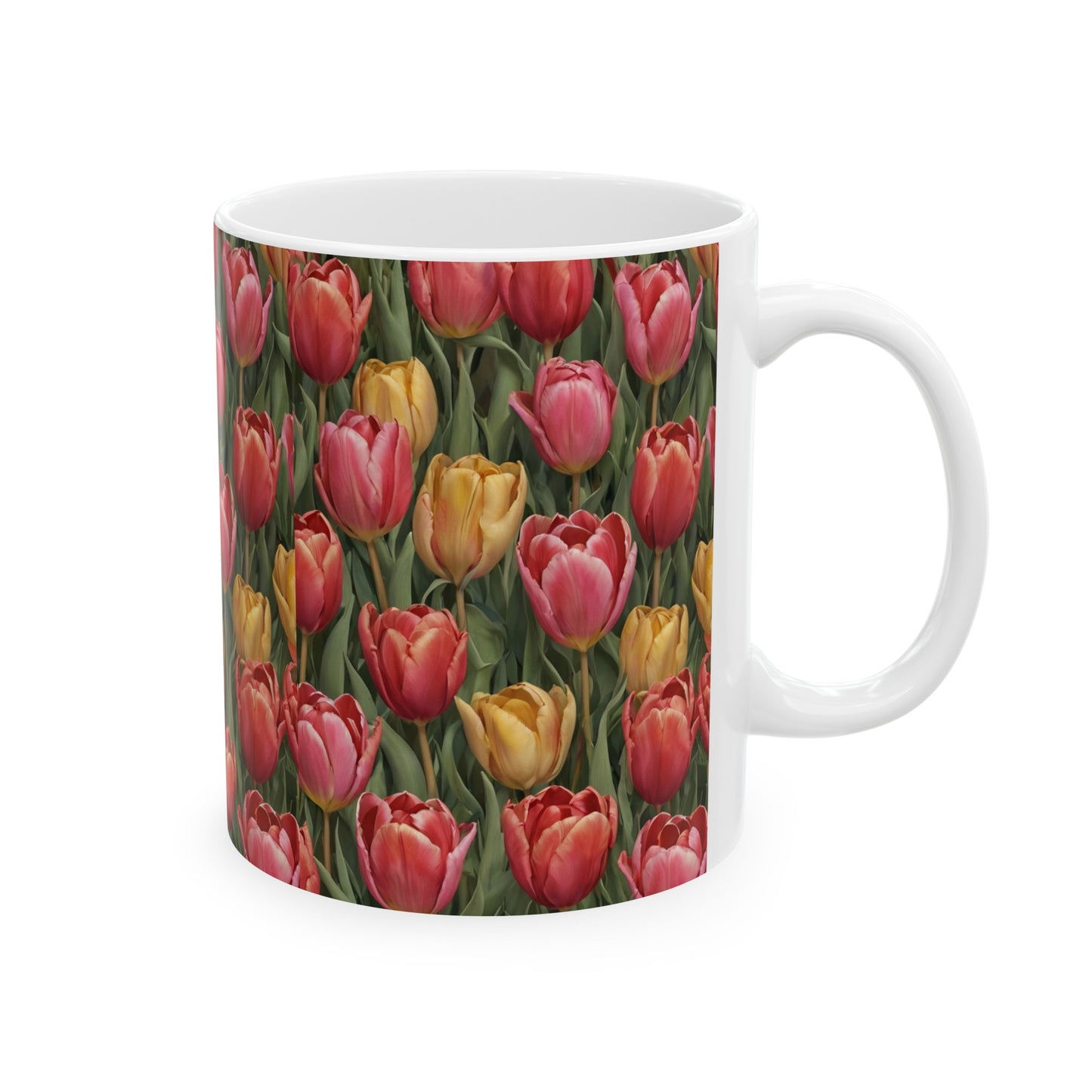 Tulips, Ceramic Mug, (11oz) 0$ S&H