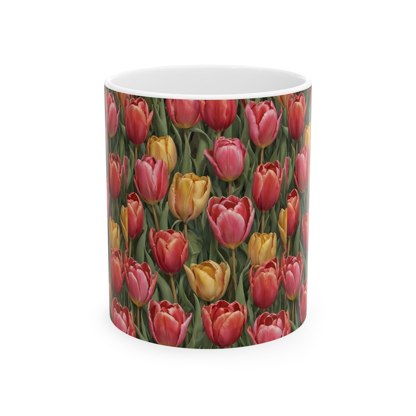 Tulips, Ceramic Mug, (11oz) 0$ S&H