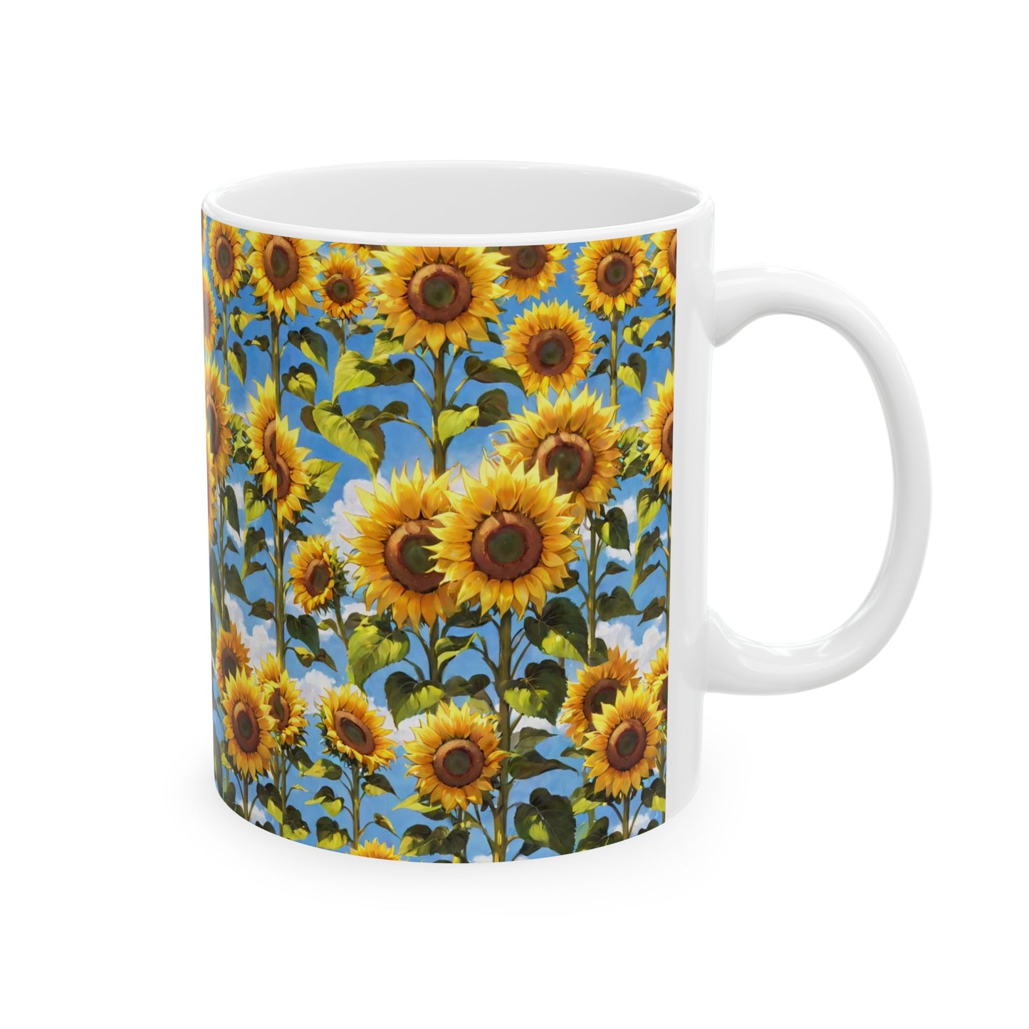 Sunflower, Ceramic Mug, (11oz) 0$ S&H