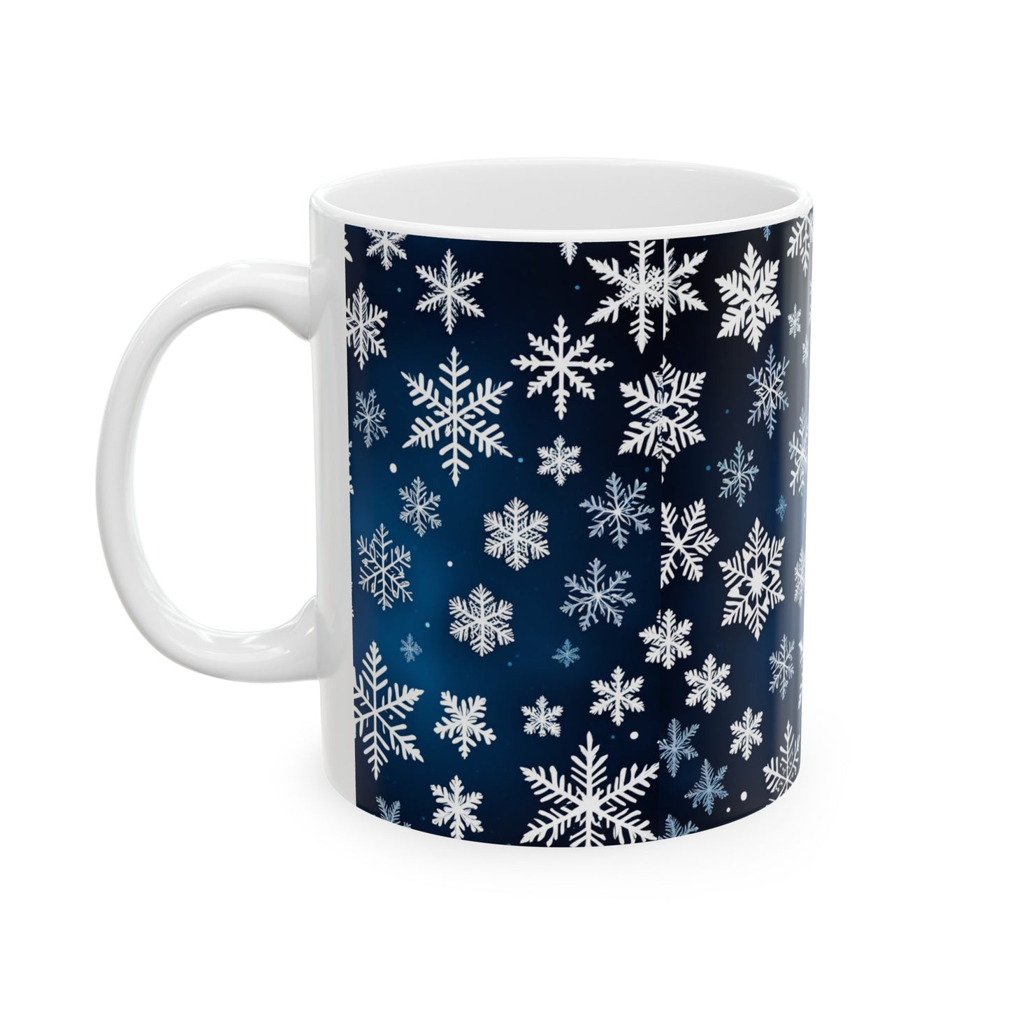 Snowflakes, Ceramic Mug, (11oz) 0$ S&H