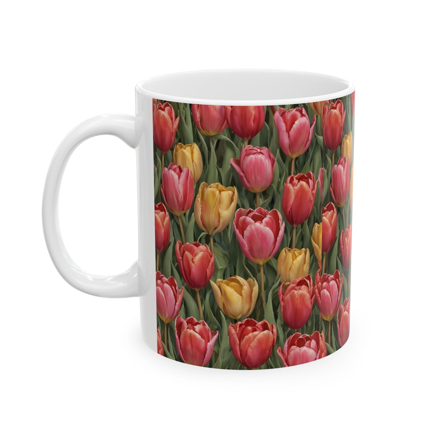 Tulips, Ceramic Mug, (11oz) 0$ S&H