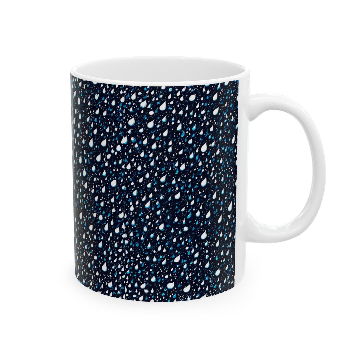 Raindrops, Ceramic Mug, (11oz) 0$ S&H