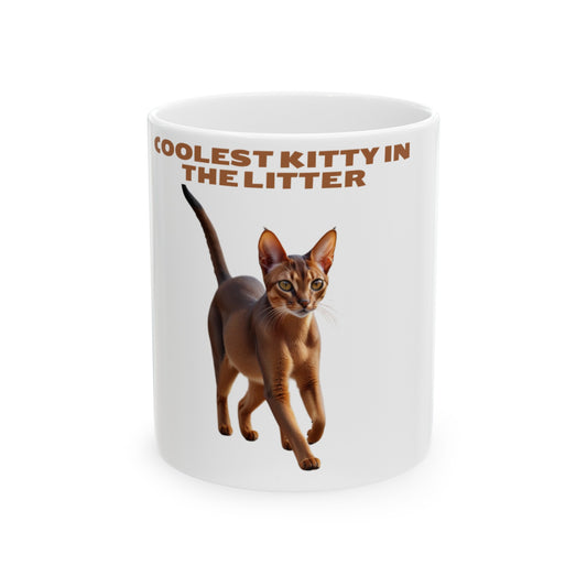 Abyssinian cat, Ceramic Mug, (11oz) 0$ S&H