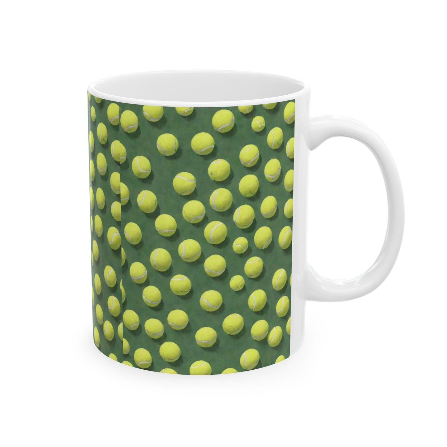 Tennis balls, Ceramic Mug, (11oz) 0$ S&H