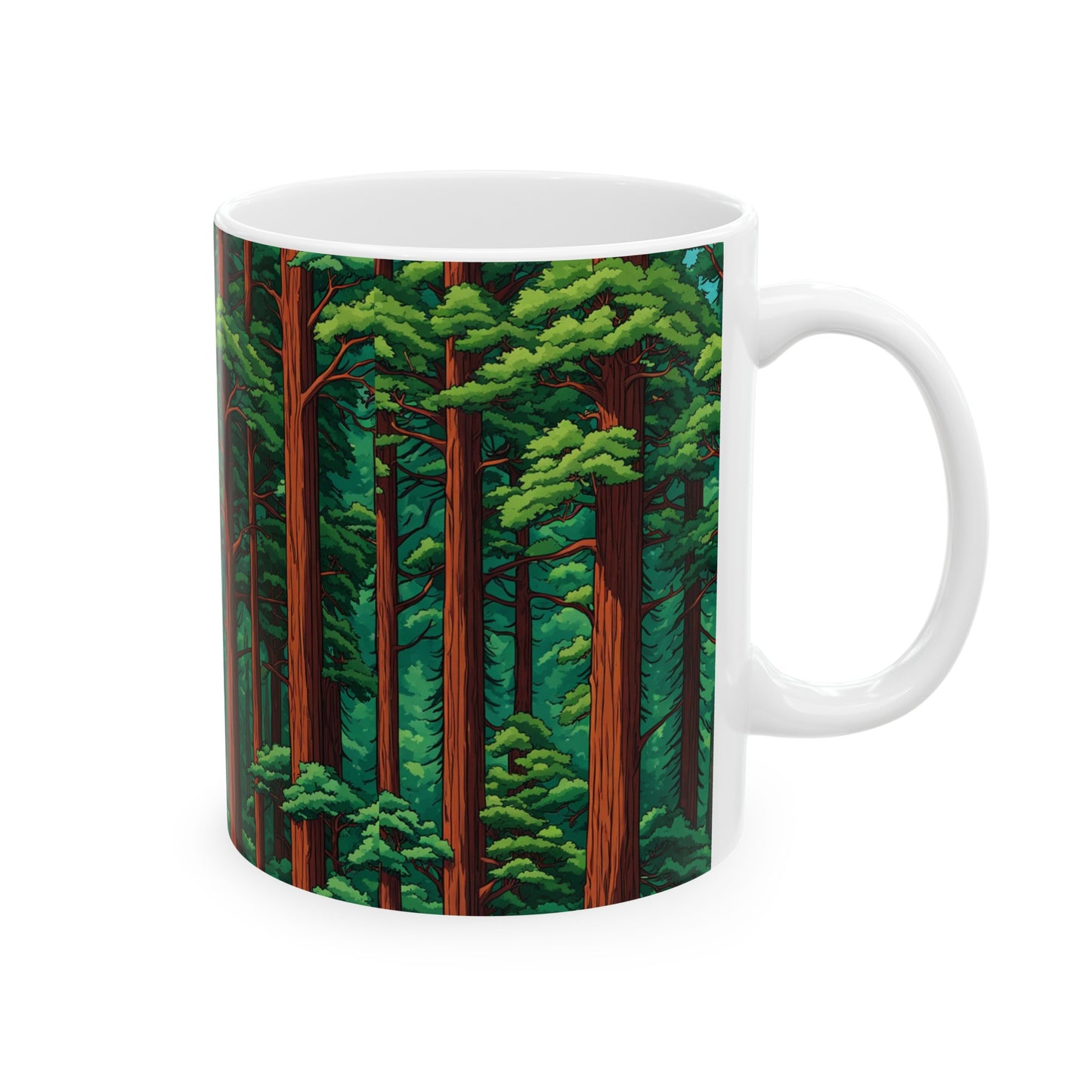 Redwoods, Ceramic Mug, (11oz) 0$ S&H