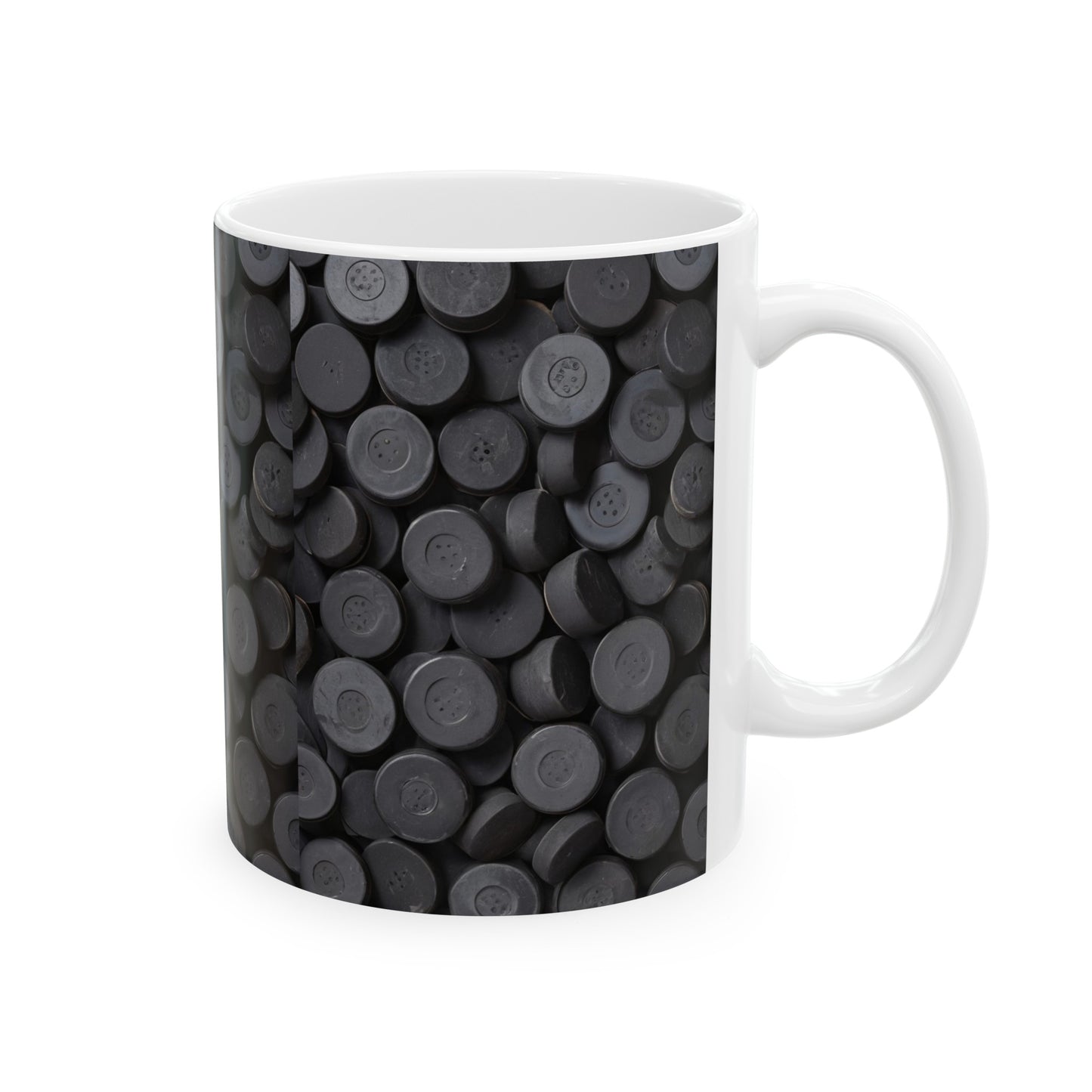 Hockey pucks, Ceramic Mug, (11oz) 0$ S&H