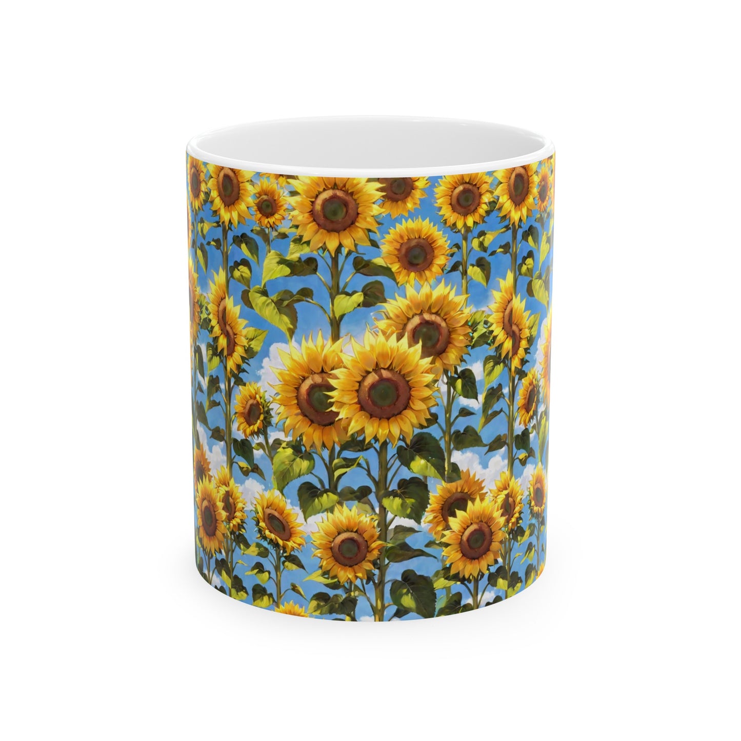 Sunflower, Ceramic Mug, (11oz) 0$ S&H