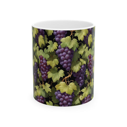 Purple Grapes, Ceramic Mug, (11oz) 0$ S&H