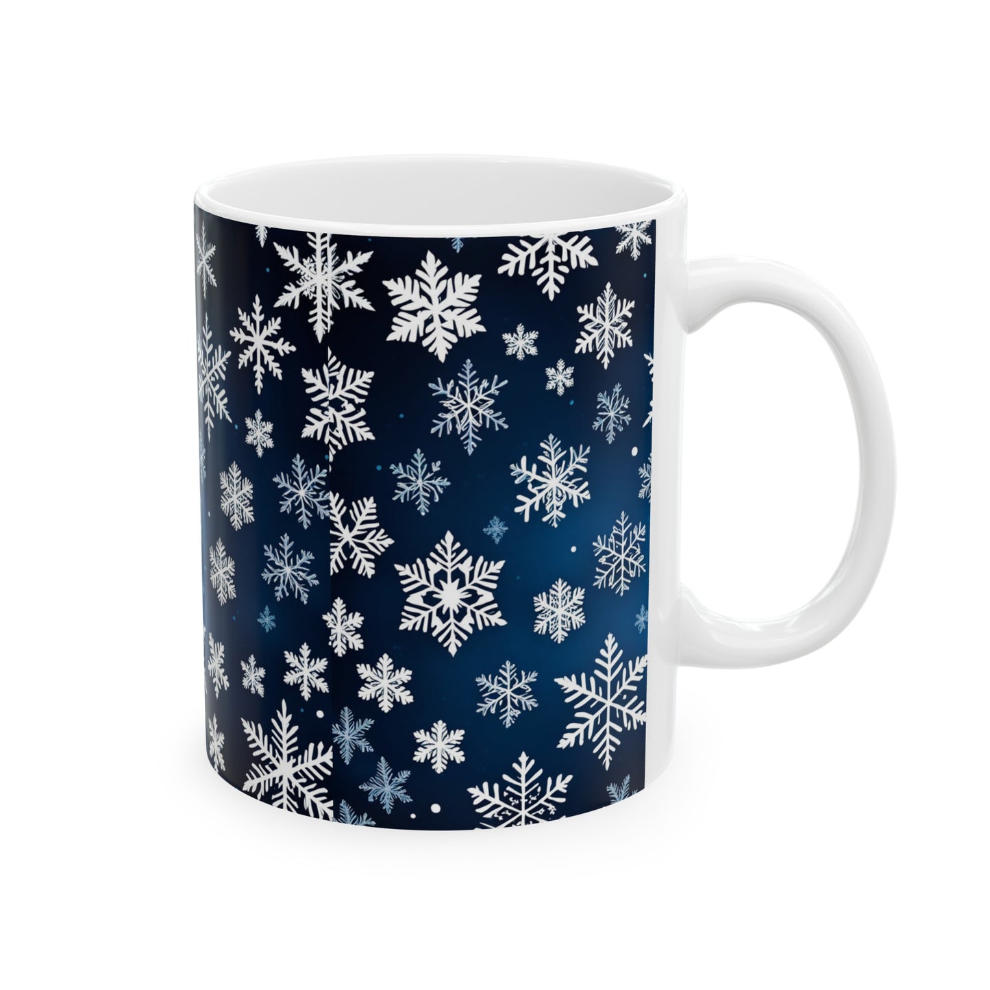 Snowflakes, Ceramic Mug, (11oz) 0$ S&H