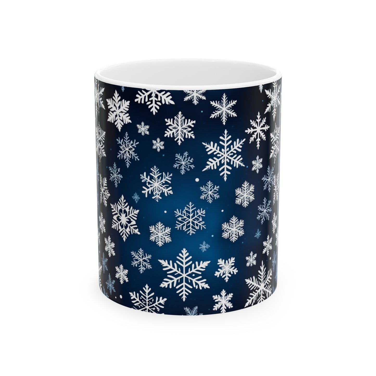 Snowflakes, Ceramic Mug, (11oz) 0$ S&H