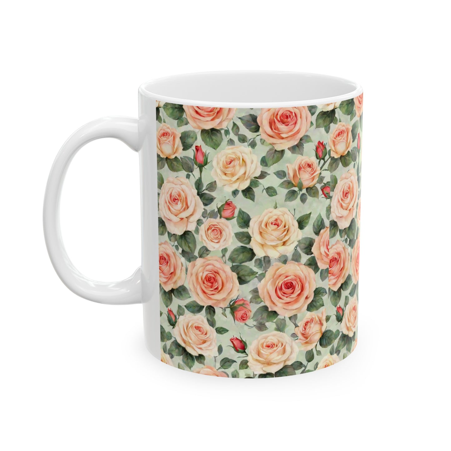 Roses, Ceramic Mug, (11oz) 0$ S&H