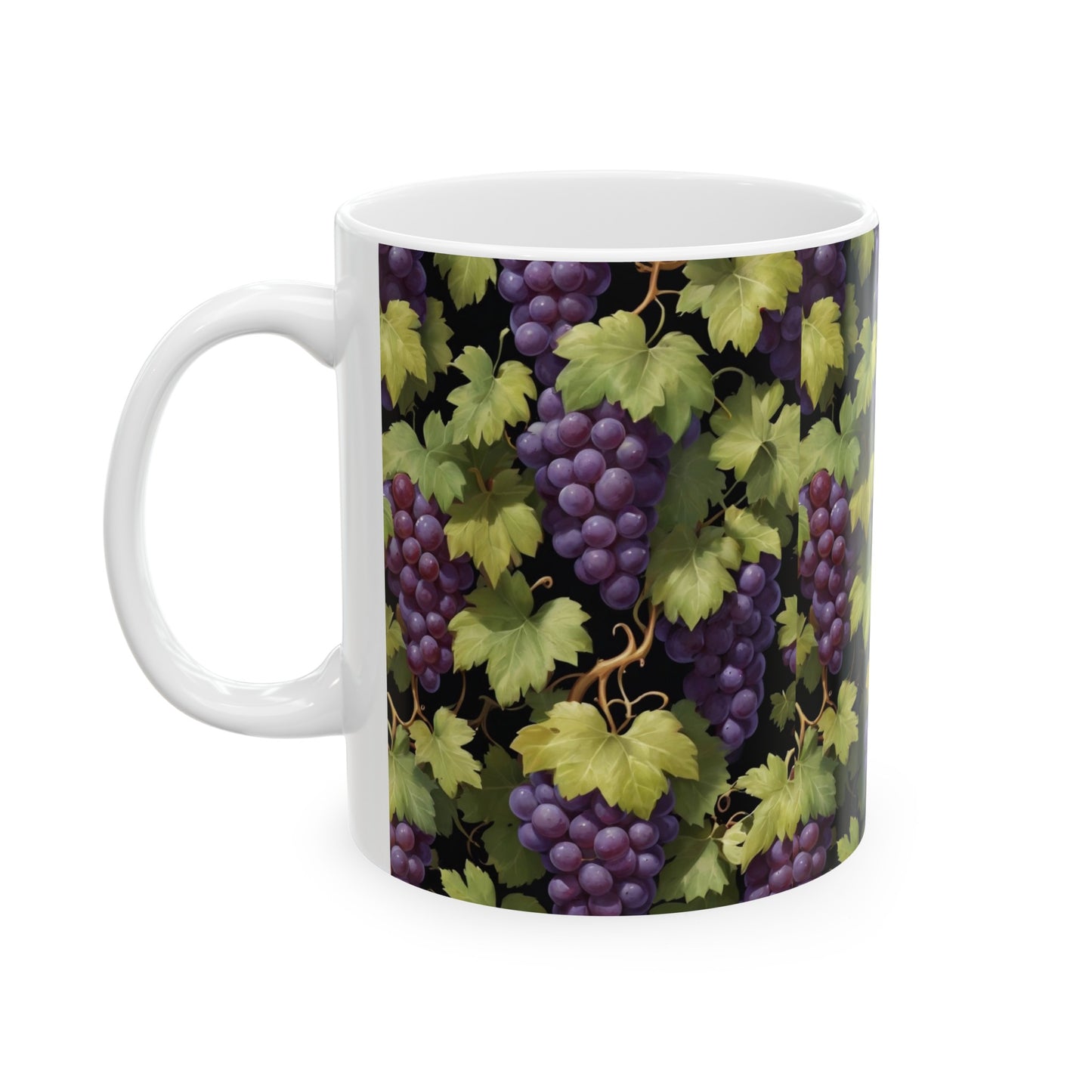 Purple Grapes, Ceramic Mug, (11oz) 0$ S&H